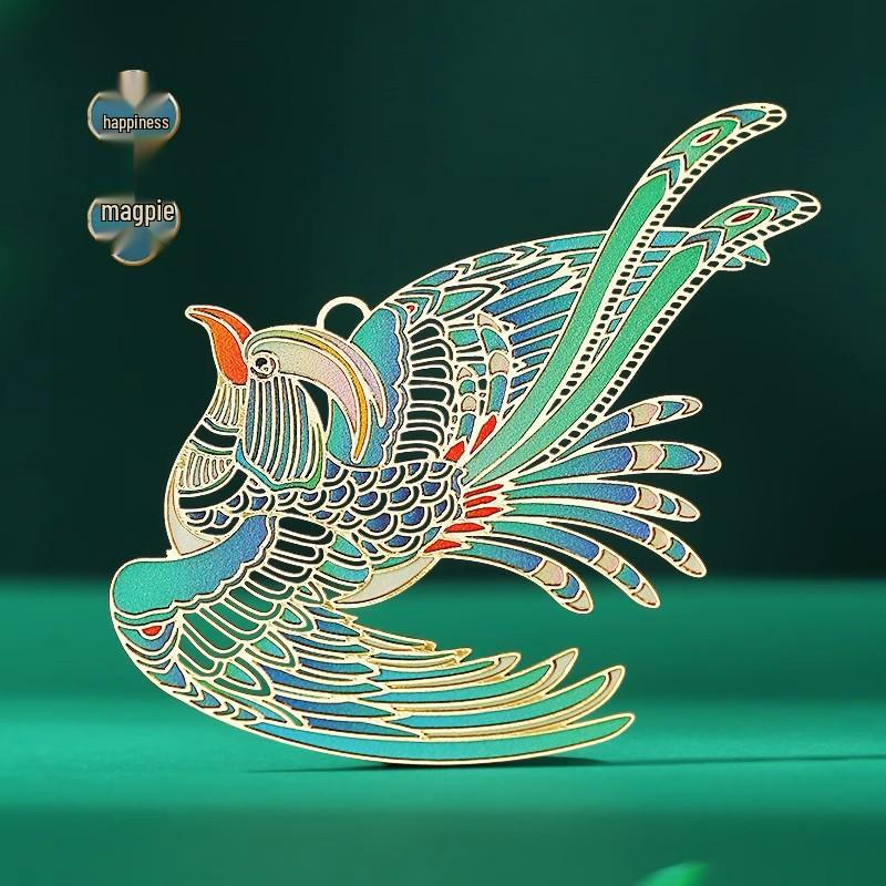 Elegant Chinese Style Metal Bookmark with Tassel and Engraving - Perfect as a High-End Gift