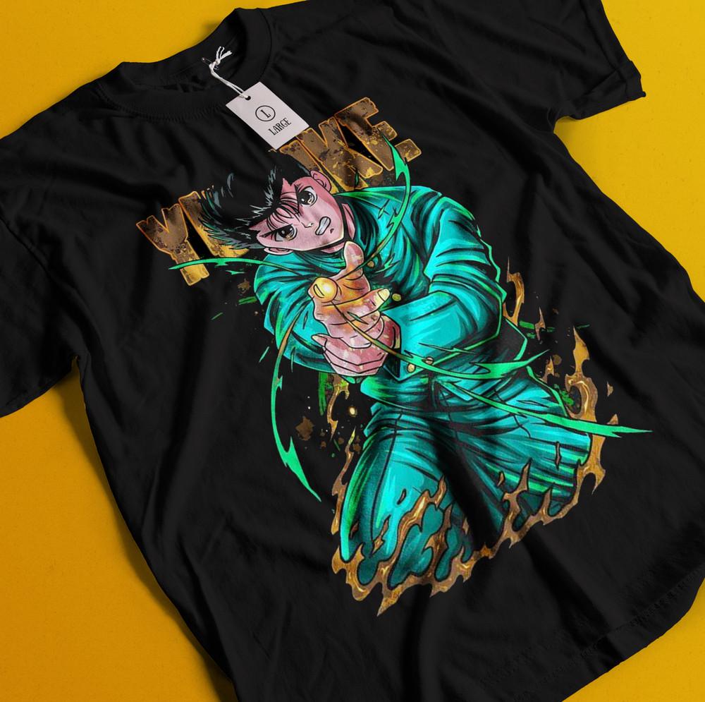 

Yu Yu Hakusho T-shirt Yusuke Urameshi Tshirt Kuwabara Kurama Hiel Shirt Anime M