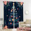 2pcs,Curtains Christmas Tree Ornaments Stars_a (2) Print Modern Curtains Polyester Curtains Decorations Outdoor Perfect for