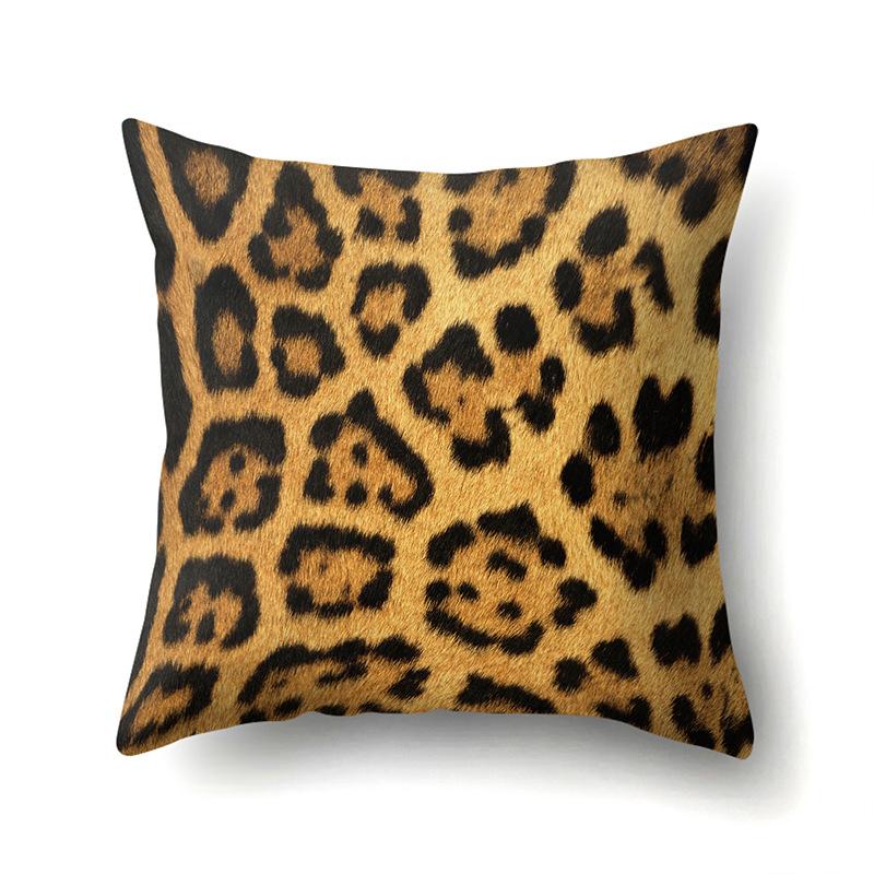 Motif Léopard Nordique Moderne Abstrait Taie d'Oreiller en Polyester Décoration de Voiture Maison Imprimée Taie d'Oreiller Repose-Lombaire