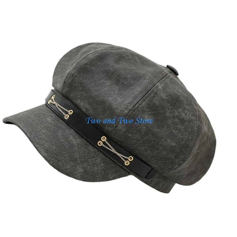 HX6F French Stylish Headwear Painter Hat Show Small Face Cabbie Hat