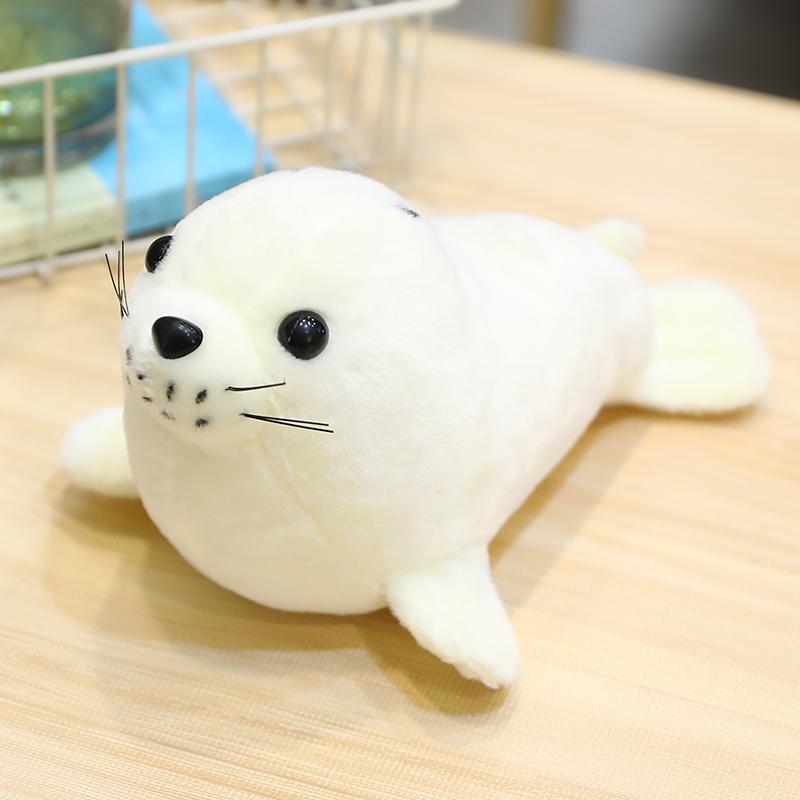 Cute Sea World Animal White Sea Lion Seals Plush Doll Cute Cartoon Polar White Bear Panda Stuffed Toy Gift for Children