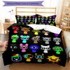 3pcs Sprunki9 pattern bedding set duvet cover set includes duvet cover &pillowcases, perfect all season bedroom decoration & gift