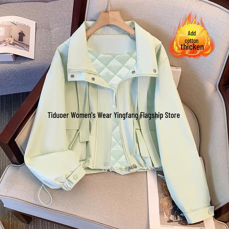 Women's Spring/Autumn 2025 Hooded Jacket - Stylish, Loose-Fitting, Lightweight Casual Workwear.