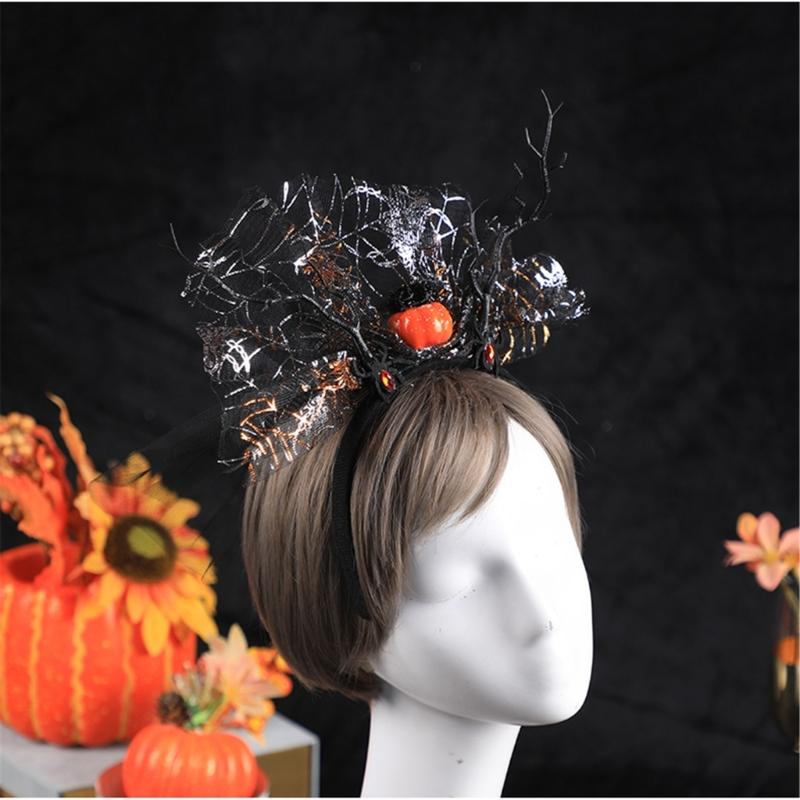 Plastic Skull Headbands For Halloween Parties Gothic Costume Accessory Portable Hair Decors