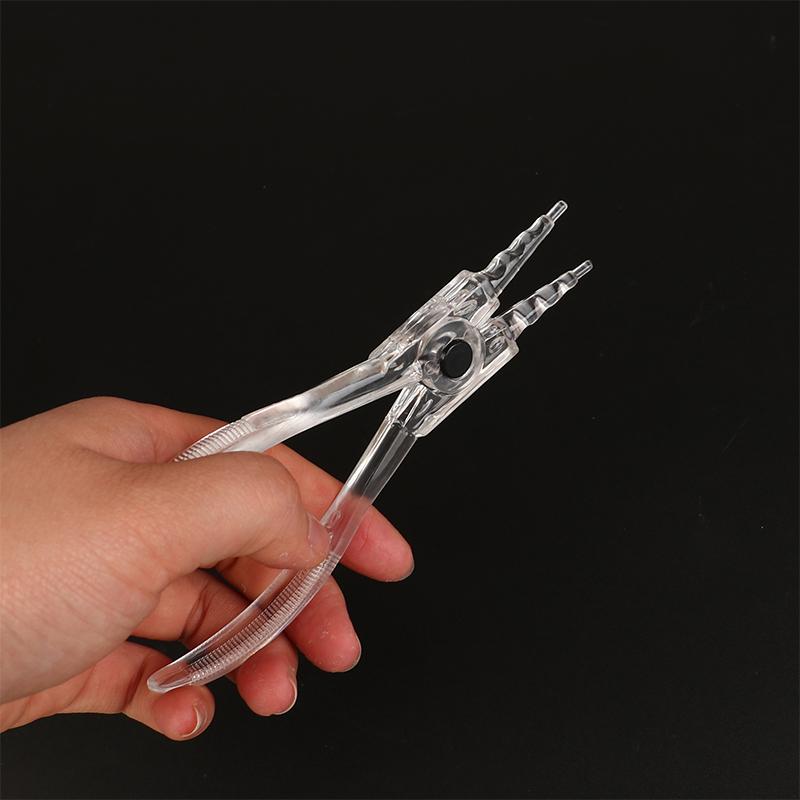 1Pc Disposable Sterile Slotted Round Navel Forceps Clamp Triangle Open Plier Ear Nose Piercing Tools Tattoo Piercing Supply