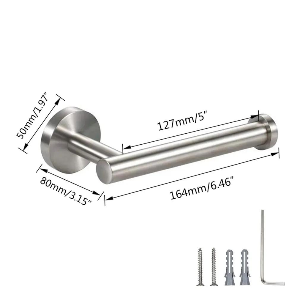 Toilet Paper Storage Holder 304 Stainless Steel Round Tissue Hanger Wall Mount Toilet Paper Roll Dispenser Bathroom Rack Stand