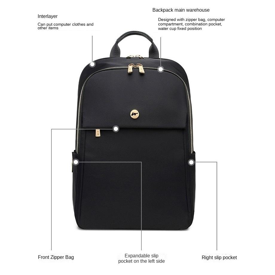 Ladies Business Casual Backpack Lightweight Simple Laptop Bag 15.6 Inch 14 Inch 13 Inch