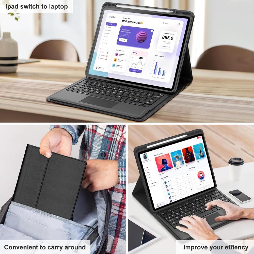 Case for Pad 6 11 Inch, Bluetooth Keyboard Cover for Pad 6 Pro 11 Inch