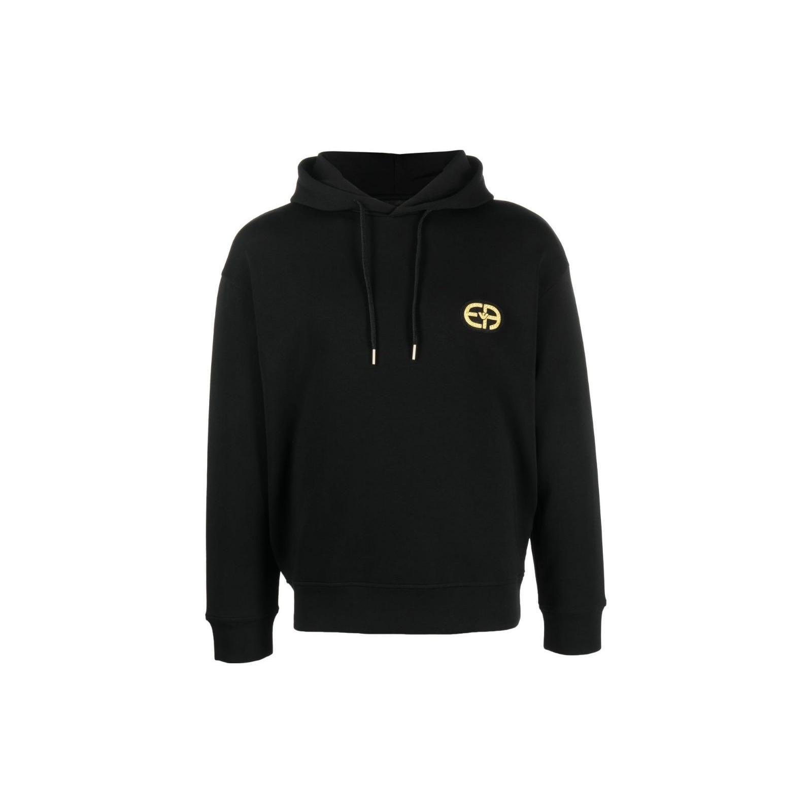 Emporio Armani Fw22 Solid Logo Hoodie Men hoodies Black 6L1M84-1JHSZ-0999 XS
