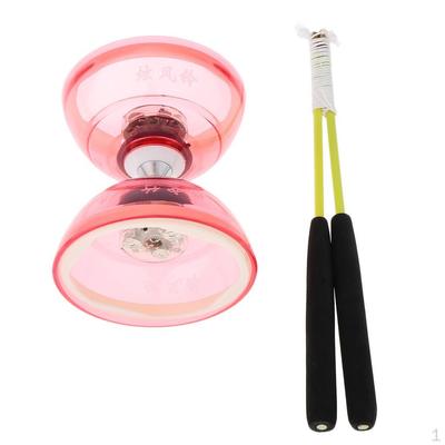 3 Bearing Diabolo Juggling Toy W/ S String Kit Kids Gift Light