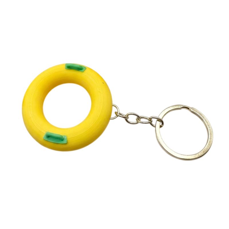 Cute Cartoon Swimming Ring Pendant Keychain Bag Charm Backpack Hanging Car Key Chain Chic Gift