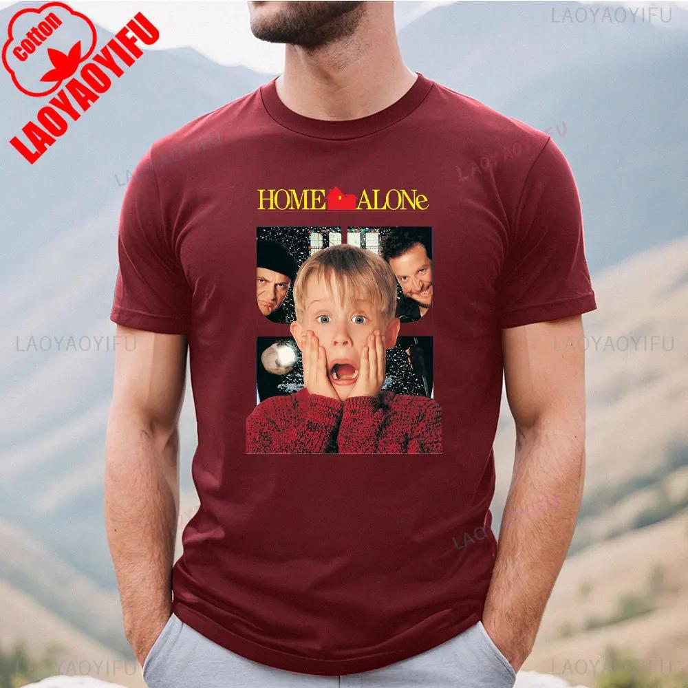 2025 Funny Home Alone Thief Mens High Quality T Shirt Vintage TeeShirt Short Sleeve Round Collar TShirt Cotton Adult Tops