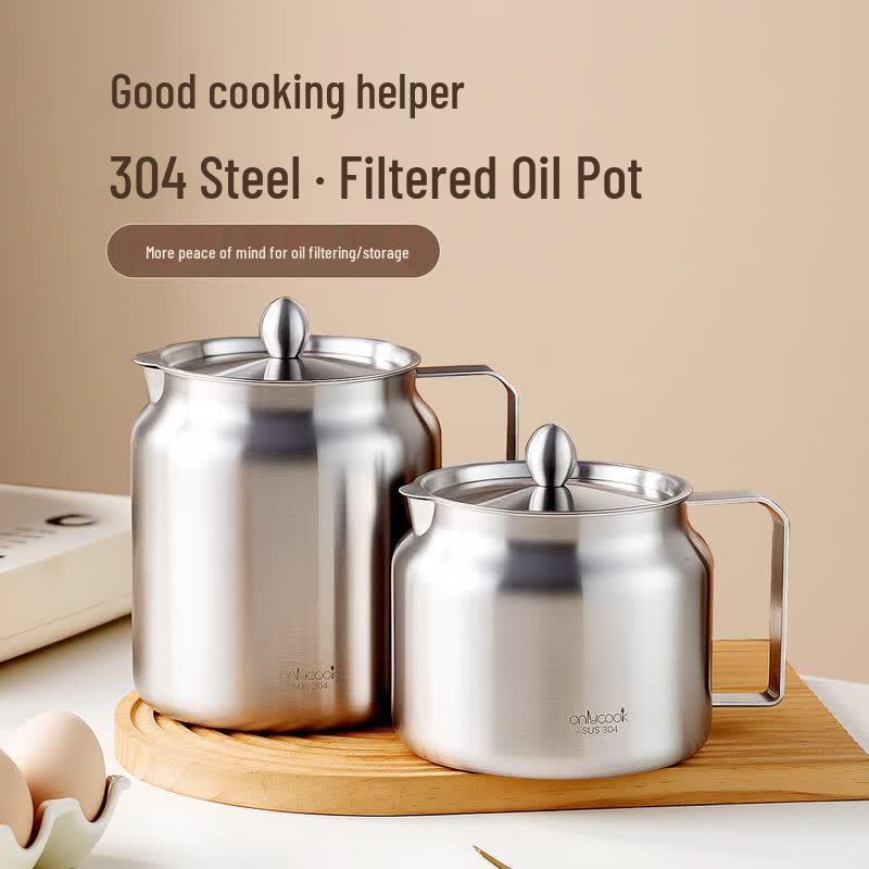 Onlycook 304 Stainless Steel Oil Pot with Filter