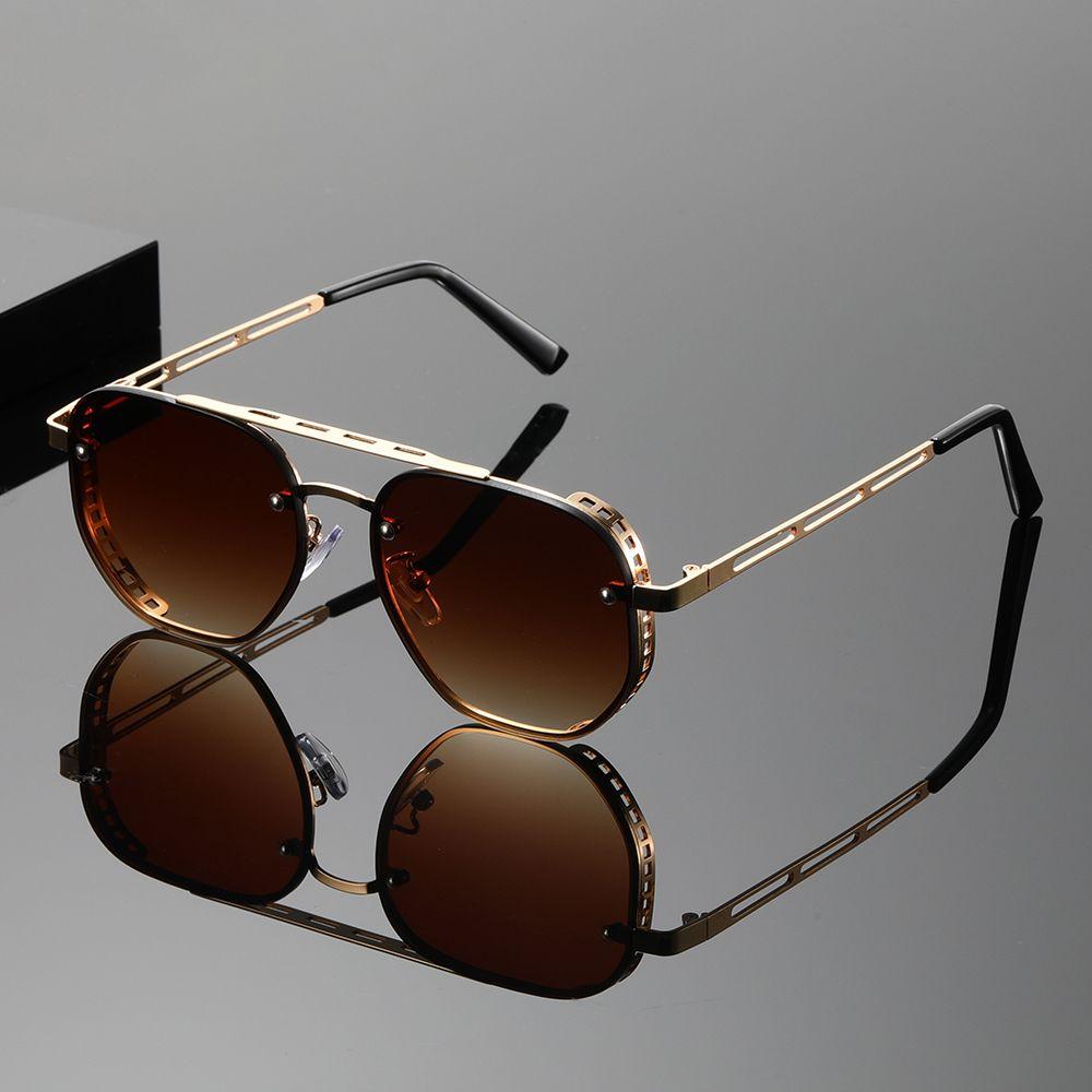 

1 pc, full-frame double-beam glasses, high-end design, cut-out temples, unique design, fits the face, comes with comfortable ear