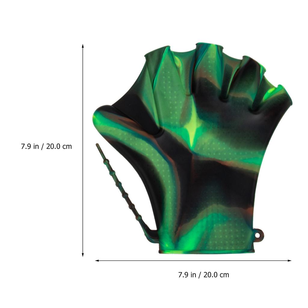 1Pair Swim Paddles Adjustable Silicone Swimming Gloves for Upper Body Exercise Pool Workout Water Resistance Gloves for Men 4