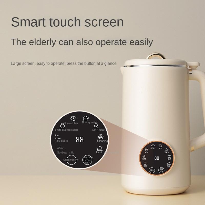 220 V 1000 ML Elektrische Sojabohnenmilchmaschine Tragbare automatische Lebensmittelmixer Wandbrechmaschine