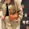 Trendy Korean handbag, women's bag, autumn new spliced commuter bag, versatile casual dumpling bag