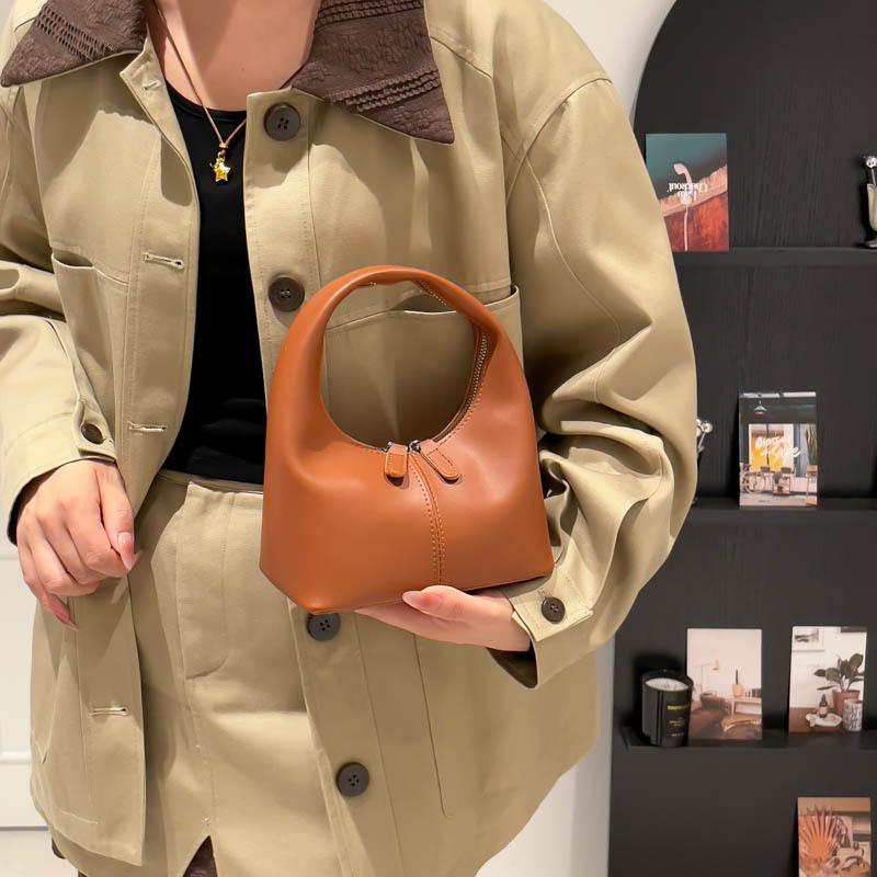 Trendy Korean handbag, women's bag, autumn new spliced commuter bag, versatile casual dumpling bag