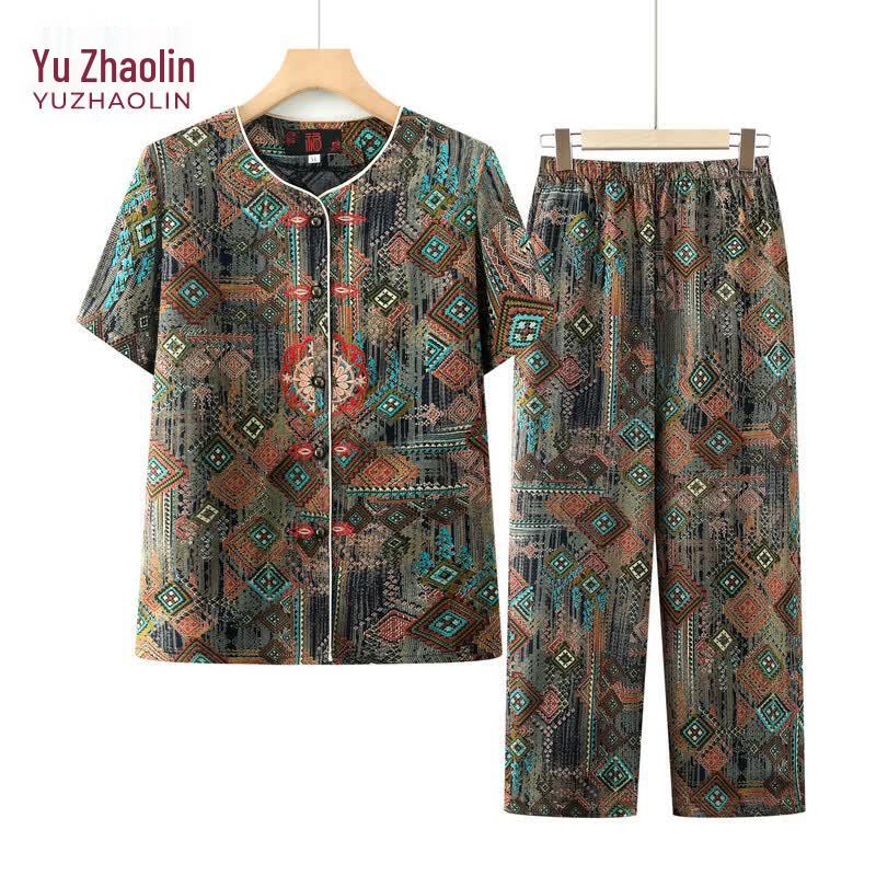 YUZHAOLIN Women s Loose Summer T-Shirt & Shorts Set 5XL