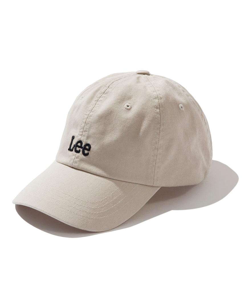 LEE Small Twitch Logo Cotton Curve Ball Cap Beige