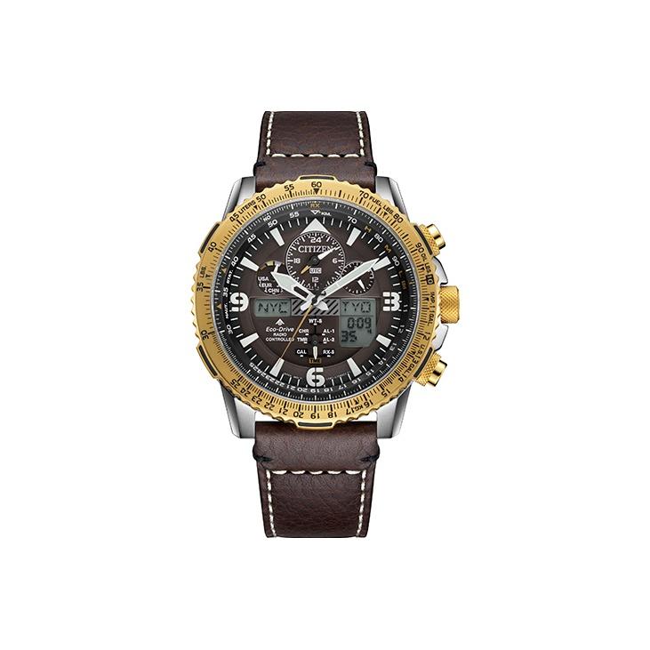 Citizen 200m Waterproof Light Powered Quartz Movement Cow Leather Strap Watch Unisex JY8084-17H