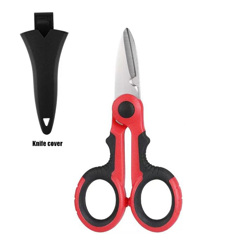 Nerezové rybářské nůžky Příslušenství Kleště nůžky PE pletený drát elektrikář přenosné nůžky rybářské nářadí nůžky