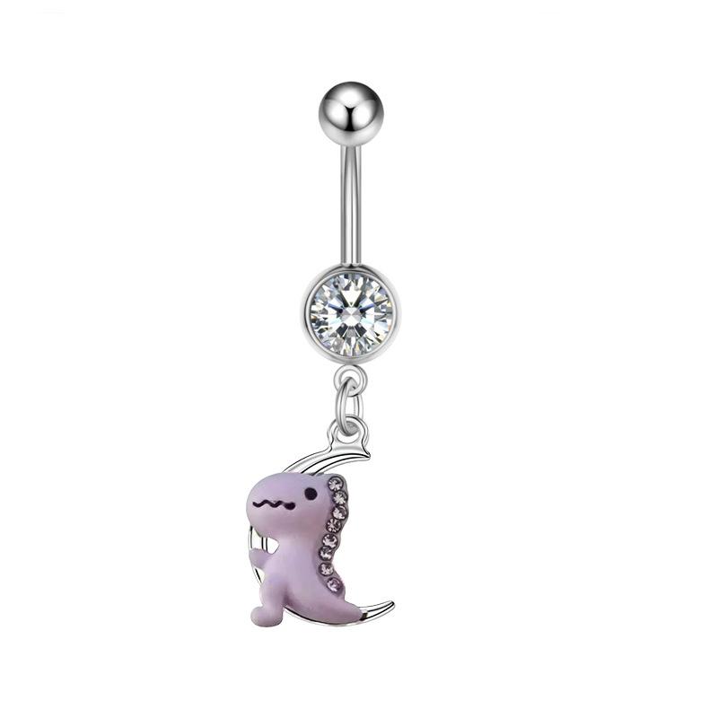 Women’s Stainless Steel Navel Piercing Jewelry Sweet Cute Dangle Belly Button Rings A2