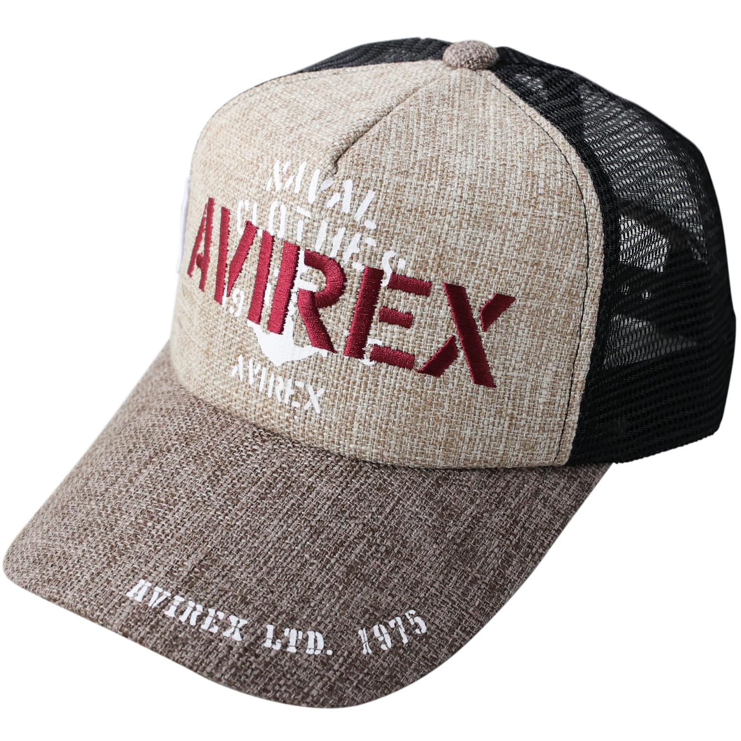 

AVIREX Standard Military Mesh Cap XL LL Jute Brown Beige
