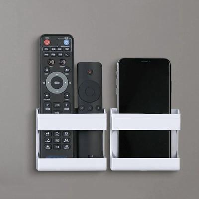 Multi-functional Wall-mounted Organizer for Remote Controls and Mobile Phones Punch Free Sticky Remote Control Storage Box