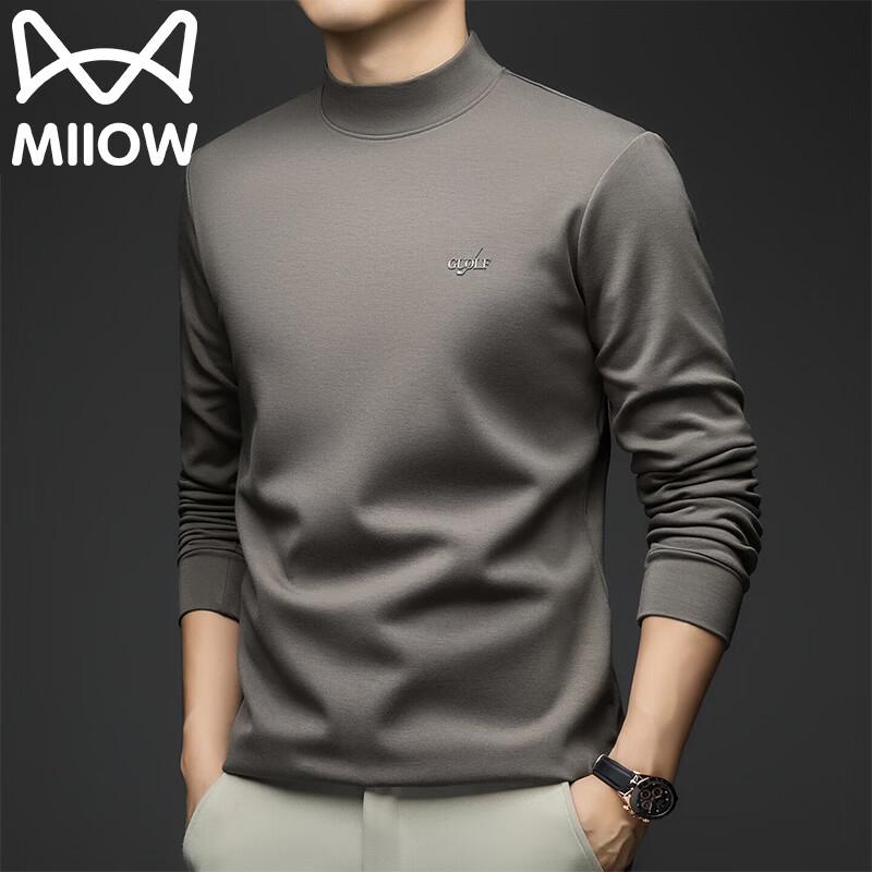 MiiOW Men's Mock Neck Thermal Knit Sweater