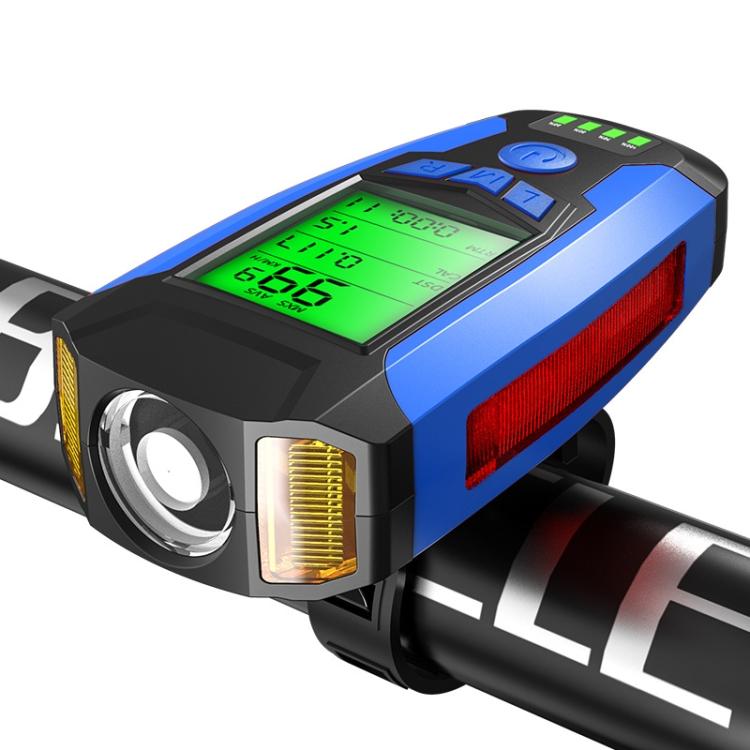 Front Light (With Fog Light) & Horn & Speedometer  Multifunctional Bicycle Mountain Bike Headlight