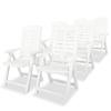 Day and Night - Day and Night Reclining Garden Chairs 6 Units White Plastic