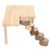 Wooden Climbing Platform for Hamsters Gerbils Small Pet Grinding Jumping Toy for Promoting Exercise and Exploration