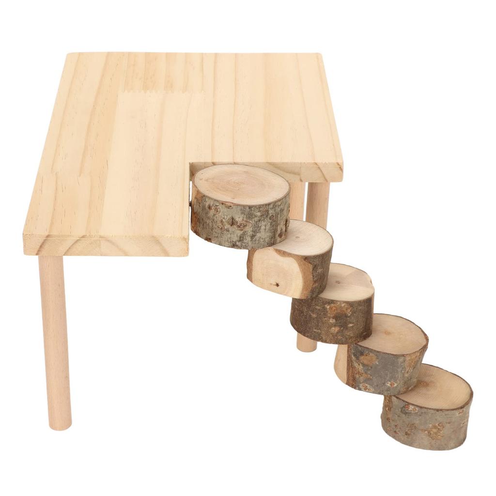 Wooden Climbing Platform for Hamsters Gerbils Small Pet Grinding Jumping Toy for Promoting Exercise and Exploration