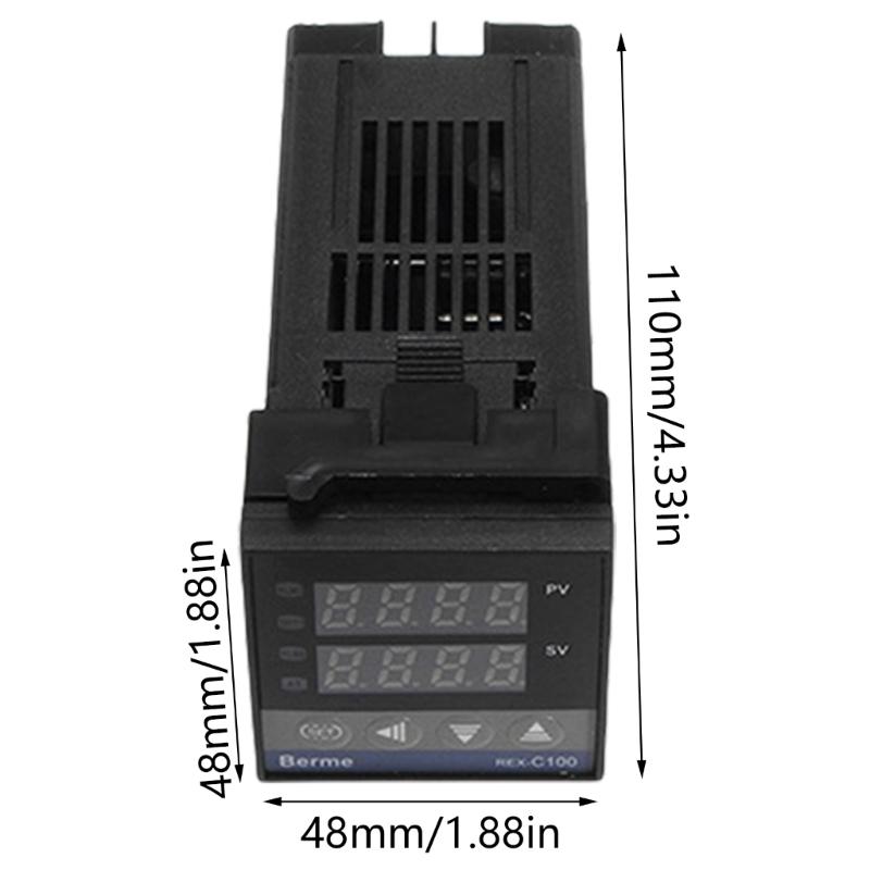 Digital PID Temperature Controller REX-C100 PID Thermostat Temperature Controller Digital 40DA SSR Relays K Thermocouple