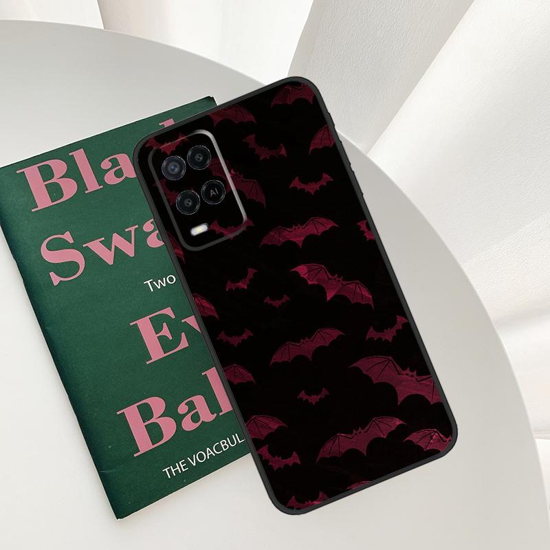 Goth Vampire Bat Gothic Case For Oppo A52 A72 A76 A96 A54 A74 A94 A54S A57S A58 A78 A98 A57 A77 A15 A16 A17 Cover