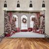 MOON.QG Interior Room Window Photography Background Xmas Trees Gifts Christmas Backdrop Decoration Booth Wallpaper Studio Photo
