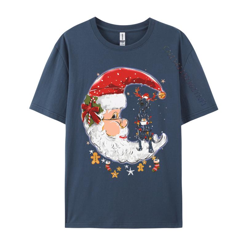 Custom Great Dane Dog Santa Reindeer Christmas Tshirt Black Top Tshirts New Tops T Shirt Cotton Boy Customized