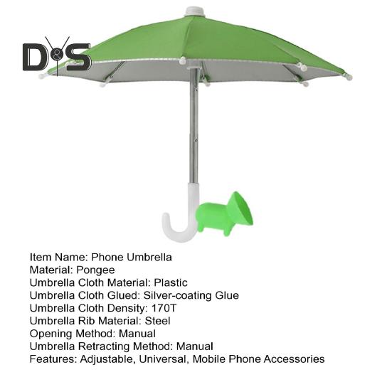 Handy-Regenschirm, verstellbar, mit Saugnapf, Schweinchen-Motiv, Telefonständer, Halter, universeller Sonnenschutz für den Außenbereich, Telefonzubehör