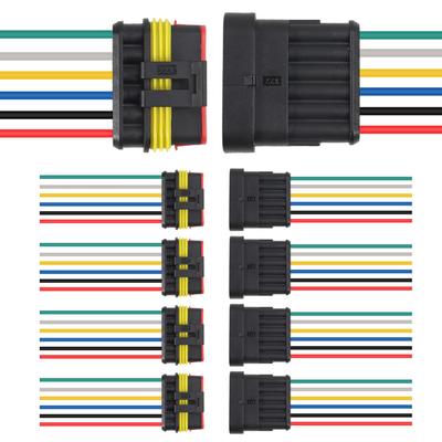5 Pair 6 Pin Connector Waterproof Electrical 6 Pin Plug Auto Electrical Wire Connector