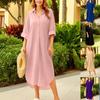 2026 Women's Loose Fit Printed V-Neck Long-Sleeved Shirt