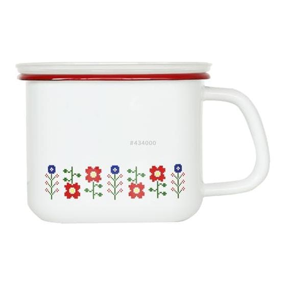 Fuji Enamel Misa Square Miso Pot Red