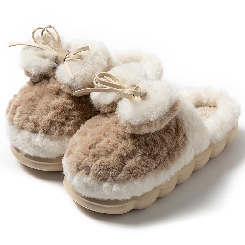 Cloud smiley face cotton slippers autumn and winter home household indoor cotton mop warm couple hair slippers
