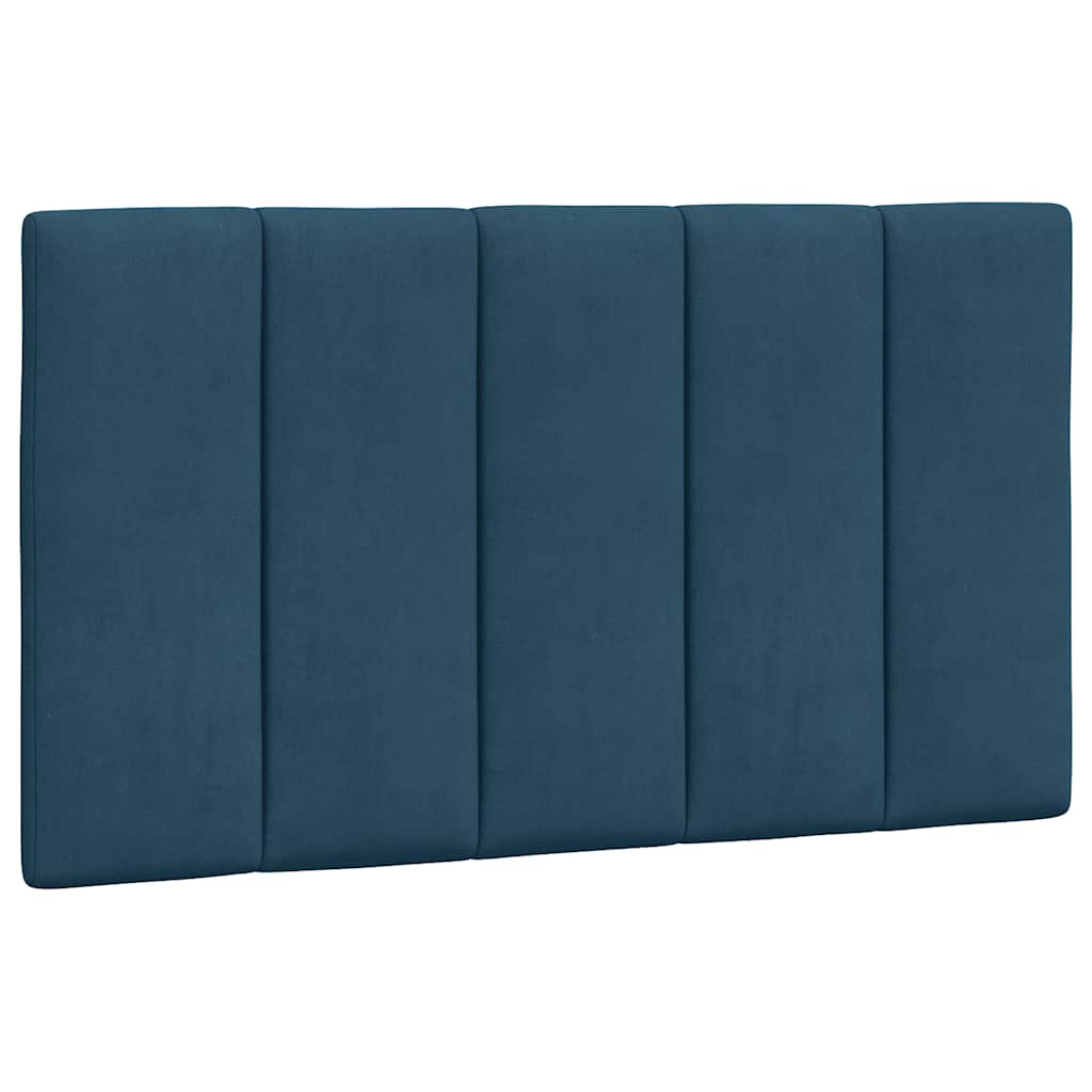Vidaxl Headboard Pillow, Blue, 90 Cm, Velvety