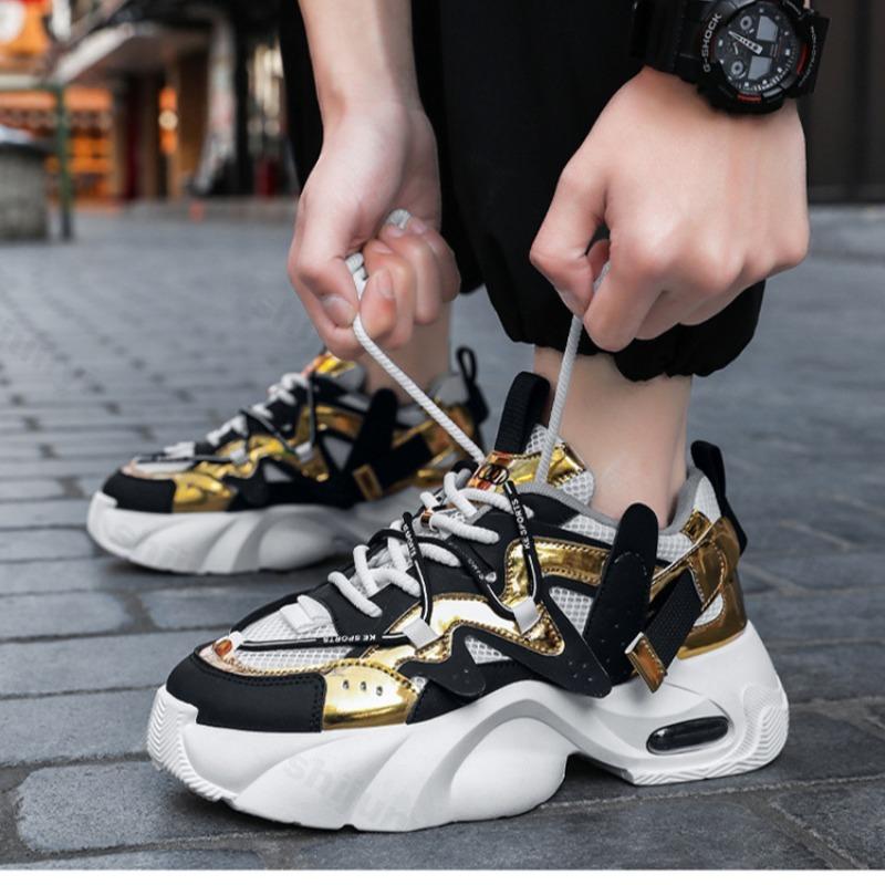 Herren Freizeit-Sneaker Atmungsaktiv 2025 Frühjahr Laufschuhe Outdoor Freizeit Plateau-Sneaker Rutschfeste Schuhe Mode Sportschuhe