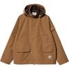 Carhartt WIP Solid Color Hooded Zip Long Sleeve Jacket Men Jackets Brown I033871-00S-XX