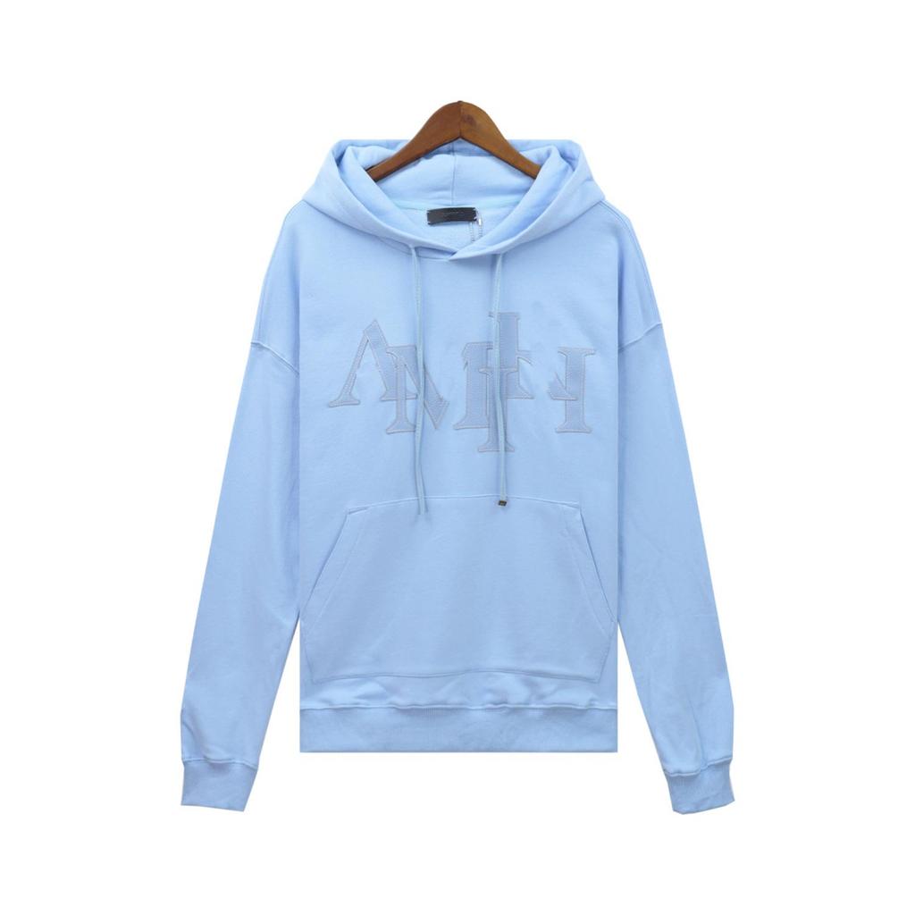 2024 Heavyweight American Style Men's Hoodie with Embroidered Letters - Autumn/Winter Casual Loose Long Sleeve.