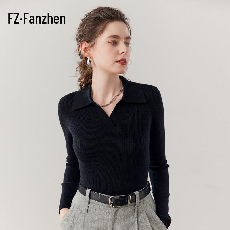 Fanzhen Women's Fall/Winter 2025 Cashmere Polo Sweater