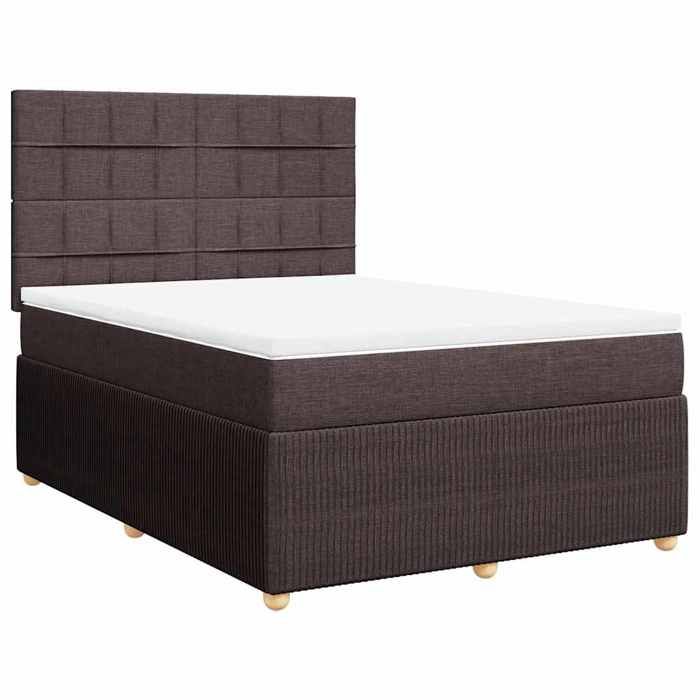 Maison Exclusive - Sommier à lattes de lit avec matelas Marron foncé 140x190 cm